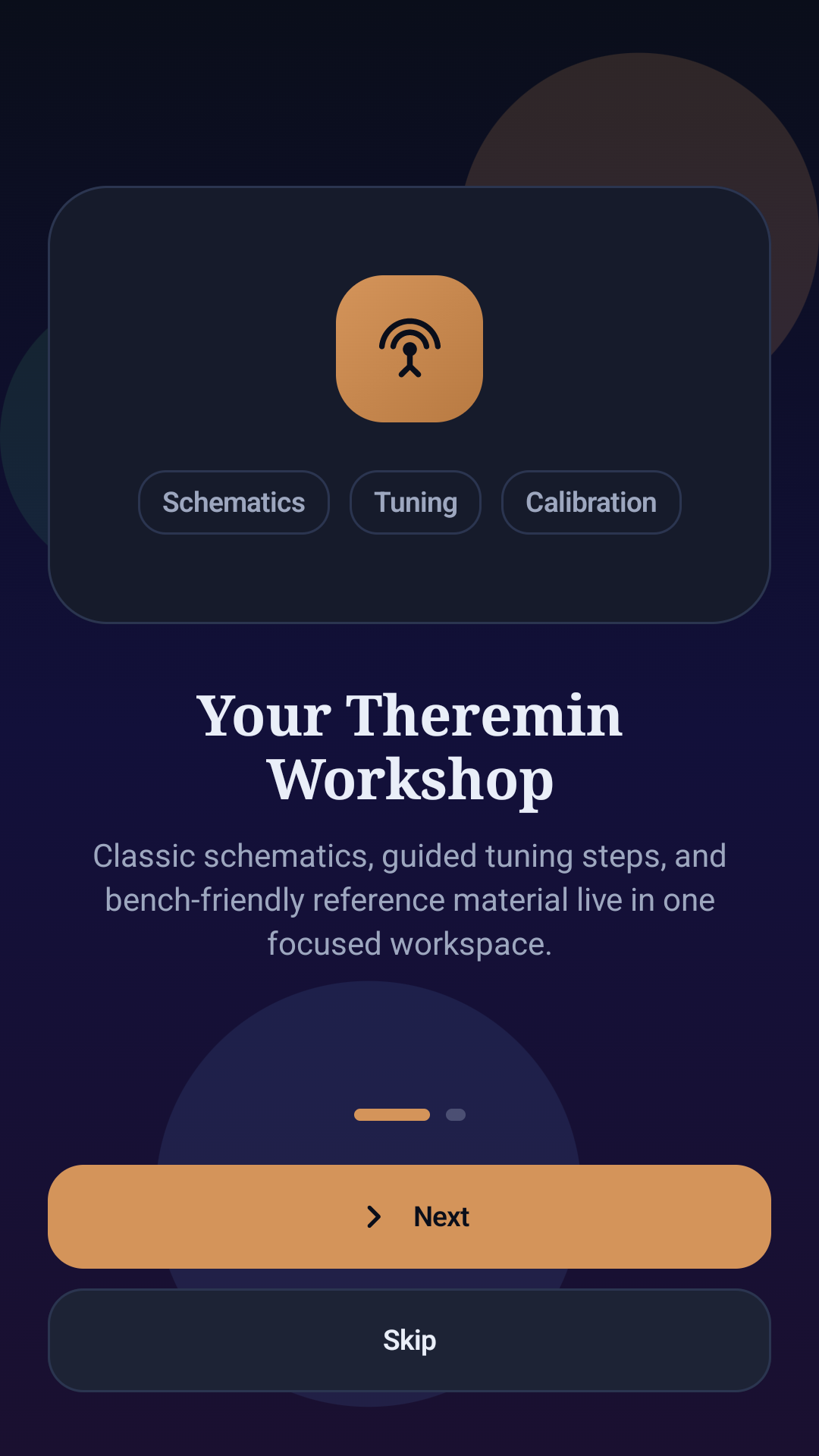 Onboarding screen